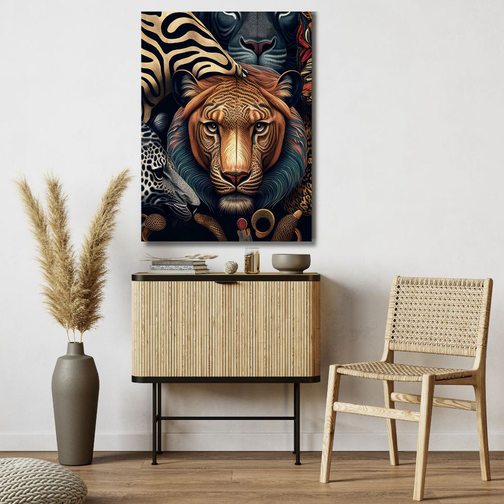 TIGER Abstract canvas wall art