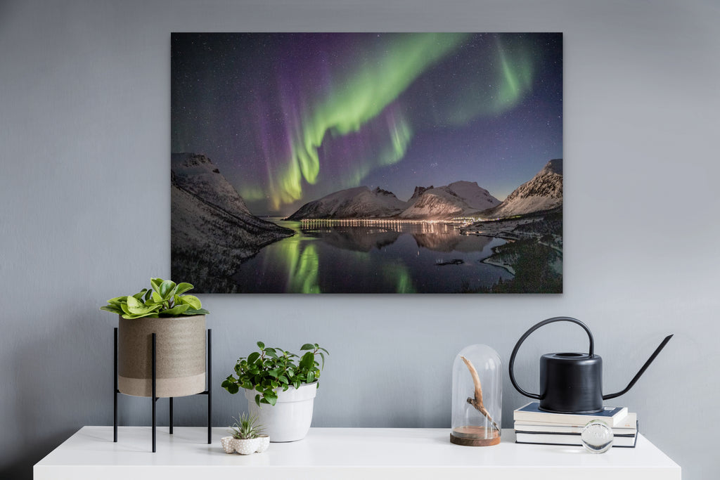 nature canvas wall art northern lights